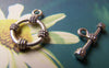 Accessories - Round Coiled Toggle Clasps Antique Silver End Clasps Set Of 10 Pcs A1253