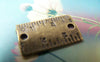 Accessories - Ruler Connector Antique Bronze Short Measuring Tap Charms 12x22mm Set Of 10 Pcs A3436