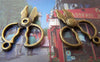 Accessories - Scissors Charms Antique Bronze Twisted Handle Design Pendants 19x23mm Set Of 10 Pcs A1719