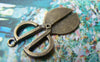 Accessories - Sewing Scissors,Antique Bronze Wide Blade Charms 20x36mm Set Of 10 Pcs A1718