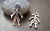 Accessories - Silver Alien Charms Smooth Blank People Pendants 16x28mm Set Of 10 Pcs A1540