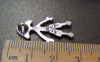 Accessories - Silver Alien Charms Smooth Blank People Pendants 16x28mm Set Of 10 Pcs A1540