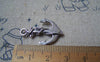 Accessories - Silver Anchor Small Coiled Anchor Charms Antique Silver Pendants 17x26mm Set Of 10 Pcs A4768