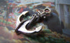 Accessories - Silver Anchor Small Coiled Anchor Charms Antique Silver Pendants 17x26mm Set Of 10 Pcs A4768