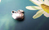 Accessories - Silver Apple Charms Antiqued Pendants 10x10mm Set Of 20 Pcs A1089