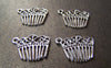 Accessories - Silver Comb Charms Filigree Pendants 15x18mm Set Of 10 Pcs A862