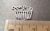 Accessories - Silver Comb Charms Filigree Pendants 15x18mm Set Of 10 Pcs A862