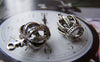 Accessories - Silver Crown Charms Antiqued Finished 3D King Crown Pendants Size 14x20mm Set Of 10 A760