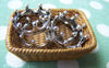 Accessories - Silver Crown Ring Antiqued Finish Charms 6x17mm Set Of 10 Pcs A1684
