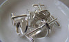 Accessories - Silver Cufflink Blanks With Round Bezel Setting Match 16mm Cabochon Set Of 10 Pcs A4433