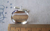 Accessories - Silver Cufflink Blanks With Round Bezel Setting Match 16mm Cabochon Set Of 10 Pcs A4433