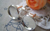 Accessories - Silver Cufflink Blanks With Round Bezel Setting Match 16mm Cabochon Set Of 10 Pcs A4433