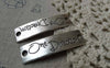Accessories - Silver Curved Bracelet Connector Tibetan Silver Charms 10x39mm Set Of 10 Pcs  A6203