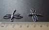 Accessories - Silver Dragonfly Charms Antiqued Finish Filigree Pendant 27x33mm Set Of 10 Pcs A1820