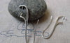 Accessories - Silver Earring Hooks Pinch Bail Earwire 35mm Set Of 10 Pcs A6597