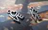 Accessories - Silver Love Charms Tibetan Silver English Word  7x14mm Set Of 20 Pcs A1357