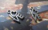 Accessories - Silver Love Charms Tibetan Silver English Word 7x14mm Set Of 20 Pcs A1357