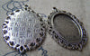 Accessories - Silver Pendant Tray Base Settings Oval Cameo Basketweave Back Match 18x25mm Cabochon Set Of 10 Pcs A3187