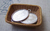 Accessories - Silver Pendant Tray Bezel Base Settings Match 13.5x19mm Cabochon Set Of 10 A4930