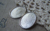 Accessories - Silver Pendant Tray Bezel Base Settings Match 13.5x19mm Cabochon Set Of 10 A4930
