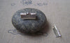 Accessories - Silver Ribbon Ends Clamps Fasteners Clasps 16mm Set Of 50 Pcs A4882