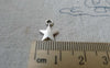 Accessories - Silver Star Charms Blank Tibetan Silver Charms 10mm Set Of 50 Pcs A6332