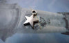 Accessories - Silver Star Charms Blank Tibetan Silver Charms 10mm Set Of 50 Pcs A6332