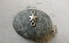Accessories - Silver Star Connector Charms Antiqued Silver Finish 7x15mm Set Of 50 Pcs A6457