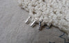 Accessories - Silver Tone Tiny Fold Over Crimp Head Clasps 7mm Set Of 200 Pcs A7231