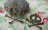 Accessories - Skull Crossbones Charms Antique Bronze Flat Charms 30x30mm A4550