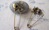 Accessories - Skull Shawl Pin Kilt Pin Antique Bronze Safety Pins Broochs 19x52mm Set Of 4 Pcs A579