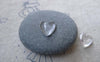 Accessories - Small Heart Glass Cabochon Crystal Clear Domed Cameo Cover 16mm Set Of 20 Pcs A7734