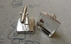Accessories - Square Bezel Cufflinks Silver Cuff Links Setting Match 18mm Cabochon Set Of 10 A6162