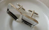 Accessories - Square Bezel Cufflinks Silver Cuff Links Setting Match 18mm Cabochon Set Of 10 A6162