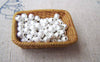 Accessories - Star Dust Beads Silver Plated Metal Texured Sand Beads 4mm Set Of 50 Pcs A2299