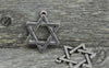Accessories - Star Of David Charms Antique Silver Six Point Star Hexagram Pendants 18x21mm Set Of 50 Pcs A7671