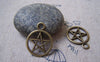 Accessories - Star Ring Charms Antique Bronze Pendants 20mm Set Of 20 A4962