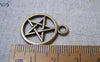 Accessories - Star Ring Charms Antique Bronze Pendants 20mm Set Of 20 A4962