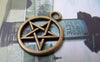 Accessories - Star Ring Charms Antique Bronze Pendants 20mm Set Of 20 A4962