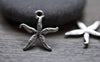 Accessories - Starfish Charms Antique Silver Pendants 16x20mm Set Of 20 Pcs A1754