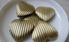 Accessories - Stripe Heart Picture Locket Antique Bronze Photo Locket Pendants 29mm Set Of 4 Pcs A7013