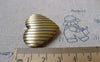 Accessories - Stripe Heart Picture Locket Antique Bronze Photo Locket Pendants 29mm Set Of 4 Pcs A7013