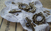 Accessories - Sunflower Toggle Clasps Fancy Oval Antique Bronze Buckle Fastener Set Of 20 A234