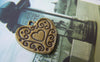 Accessories - Swirly Heart Antique Bronze Charms Flat Pendants 19x19mm Set Of 20 Pcs A3710
