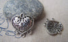 Accessories - Swirly Heart Charms Chandelier Earring Drops Antique Silver Pendant 19x20mm Set Of 10 Pcs A909