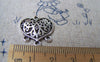 Accessories - Swirly Heart Charms Chandelier Earring Drops Antique Silver Pendant 19x20mm Set Of 10 Pcs A909