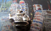Accessories - Tea Pot Set Tea Cup Charms Pendants Antiqued Silver Double Sided 14x15mm Set Of 20 Pcs A1284