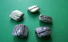 Accessories - Textured Line Board Beads Antique Silver  8x8mm Set Of 20 Pcs A1060