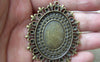Accessories - Textured Oval Cameo Base Settings Bronze Bezel Tray Match 18x25mm Cameo Set Of 4 Pcs A4772
