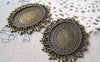 Accessories - Textured Oval Cameo Base Settings Bronze Bezel Tray Match 18x25mm Cameo Set Of 4 Pcs A4772